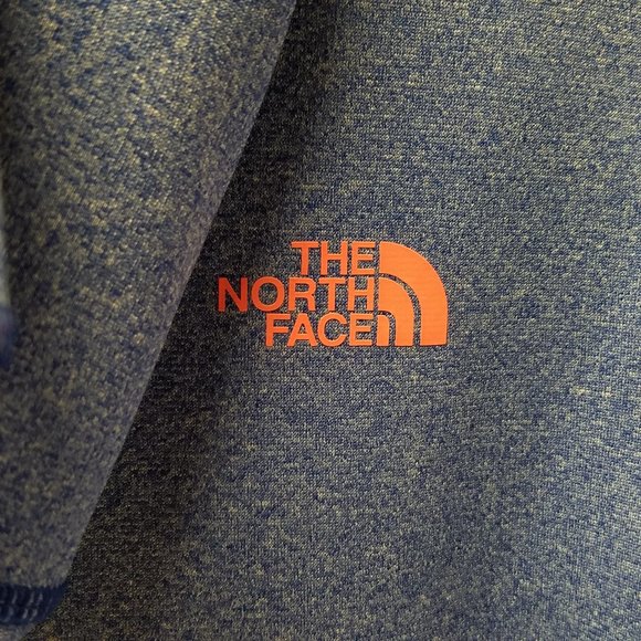 The North Face Heather Blue & Pink Half Dome Logo Hoodie Sweatshirt - Picture 4 of 11
